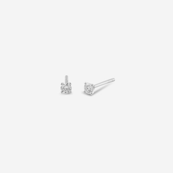 Lemelé-lemelecph-diamond-earring-diamant-ørering-solitaire-studs-0.1ct—0.1carat-18k-18karat-whitegold-hvidguld