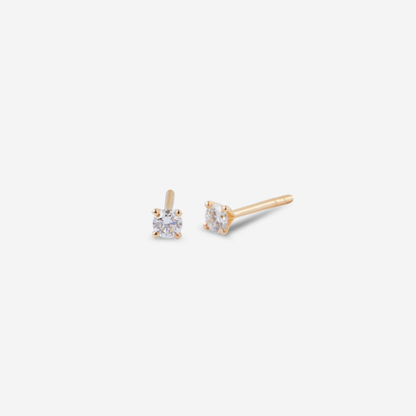 Lemelé-lemelecph-diamond-earring-diamant-ørering-solitaire-studs-0.1ct—0.1carat-18k-18karat-gold-guld