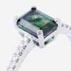 Lemelé-lemelecph-diamond-ring-diamant-ring-grøn-green-tourmaline-emerald-cut-18k-18karat-whitegold-hvidguld-zoom